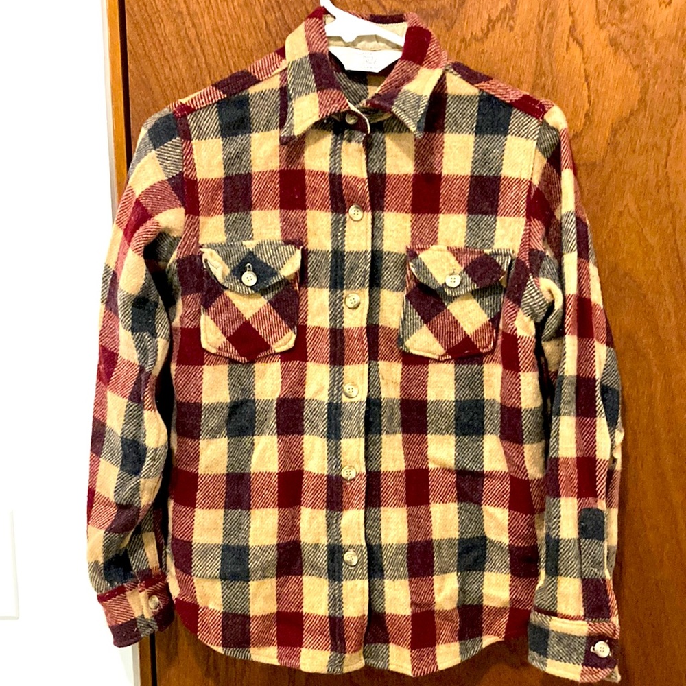 Vintage Wool Plaid Shirt by Woolrich Woman 1950’s 1960’s